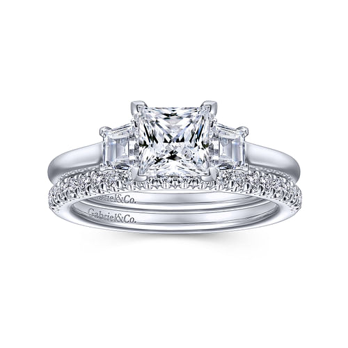 14K White Gold Matching Wedding Band