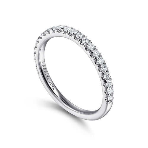 14K White Gold Matching Wedding Band