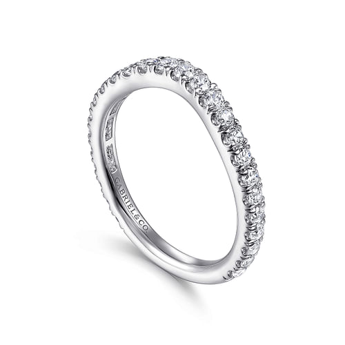 14K White Gold Matching Wedding Band