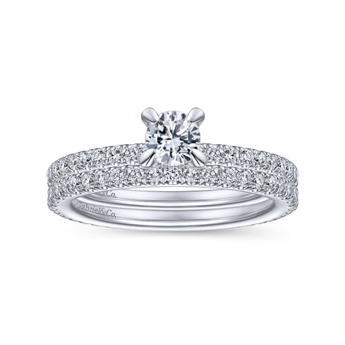 14K White Gold Matching Wedding Band