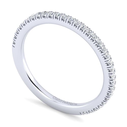 14K White Gold Matching Wedding Band