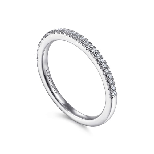 14K White Gold Matching Wedding Band