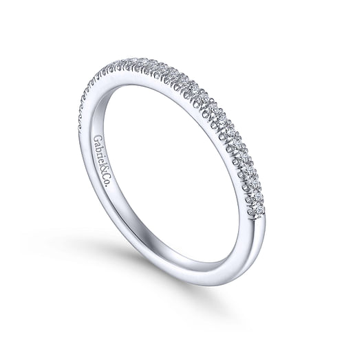 14K White Gold Matching Wedding Band