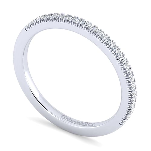 14K White Gold Matching Wedding Band