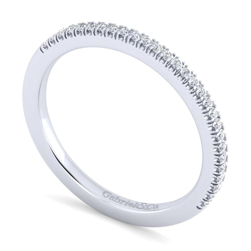 14K White Gold Matching Wedding Band