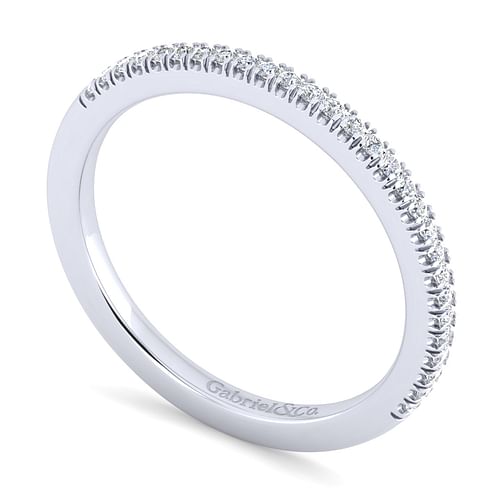 14K White Gold Matching Wedding Band