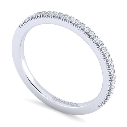 14K White Gold Matching Wedding Band