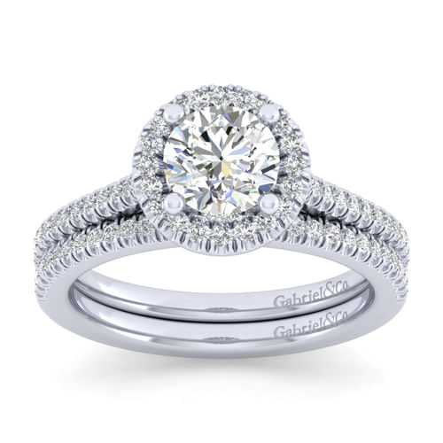 14K White Gold Matching Wedding Band