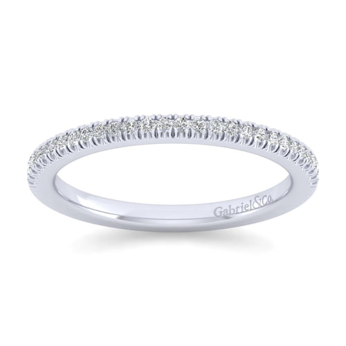 14K White Gold Matching Wedding Band