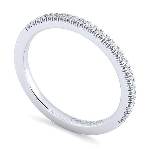 14K White Gold Matching Wedding Band