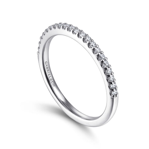 14K White Gold Matching Wedding Band