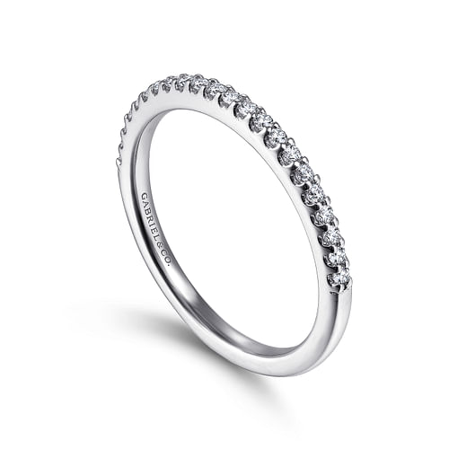 14K White Gold Matching Wedding Band