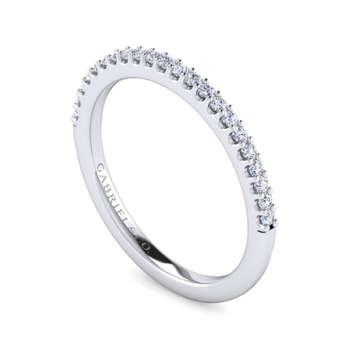 14K White Gold Matching Wedding Band