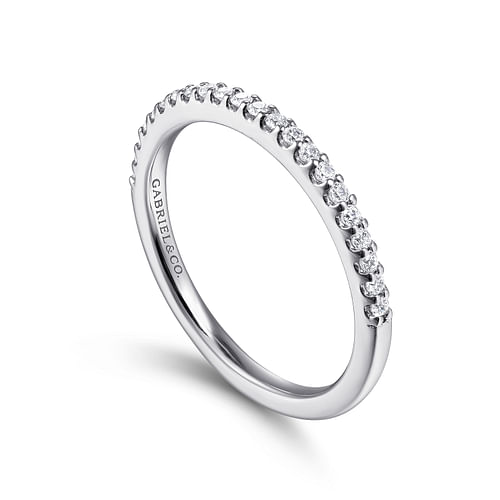 14K White Gold Matching Wedding Band