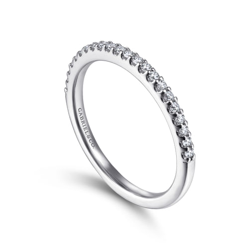 14K White Gold Matching Wedding Band