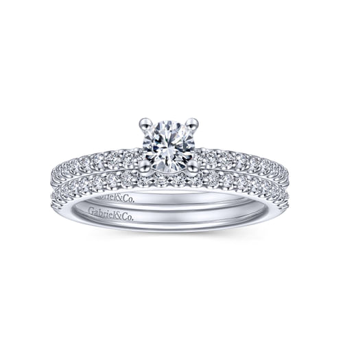 14K White Gold Matching Wedding Band