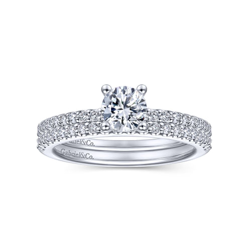 14K White Gold Matching Wedding Band