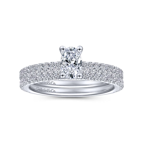 14K White Gold Matching Wedding Band