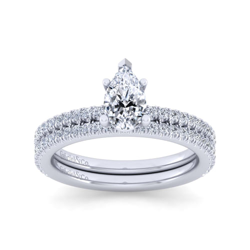 14K White Gold Matching Wedding Band