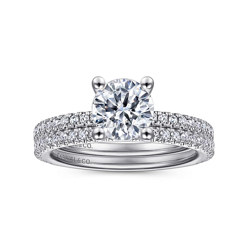 14K White Gold Matching Wedding Band