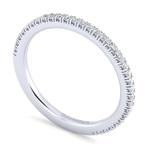 14K White Gold Matching Wedding Band