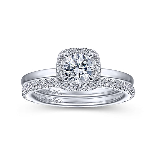 14K White Gold Matching Wedding Band