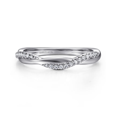 14K White Gold Matching Wedding Band