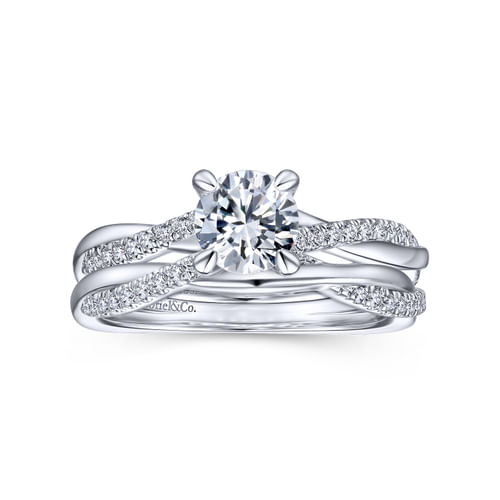 14K White Gold Matching Wedding Band