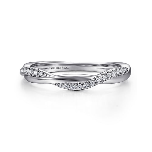 14K White Gold Matching Wedding Band