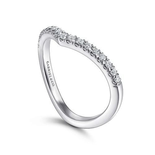 14K White Gold Matching Wedding Band