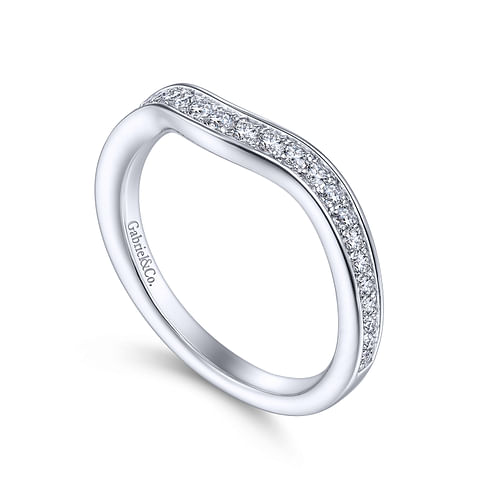 14K White Gold Matching Wedding Band