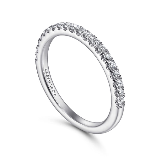 14K White Gold Matching Wedding Band