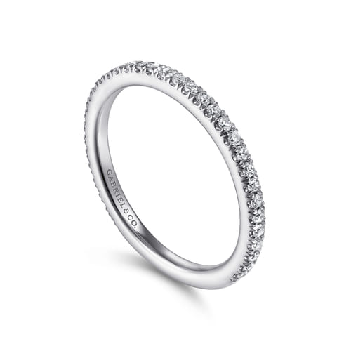 14K White Gold Matching Wedding Band