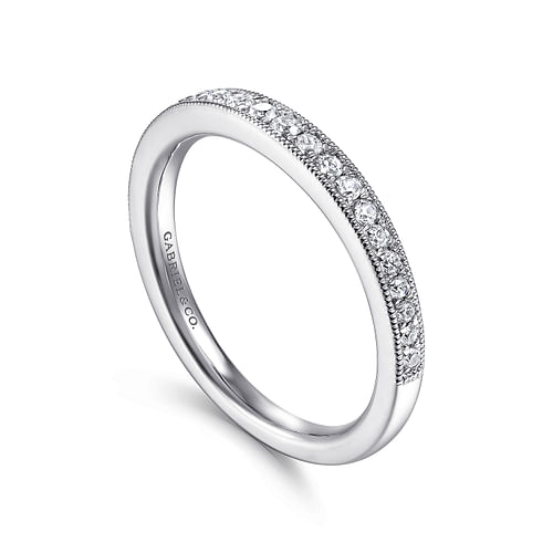 14K White Gold Matching Wedding Band