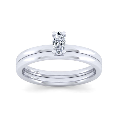 14K White Gold Matching Wedding Band