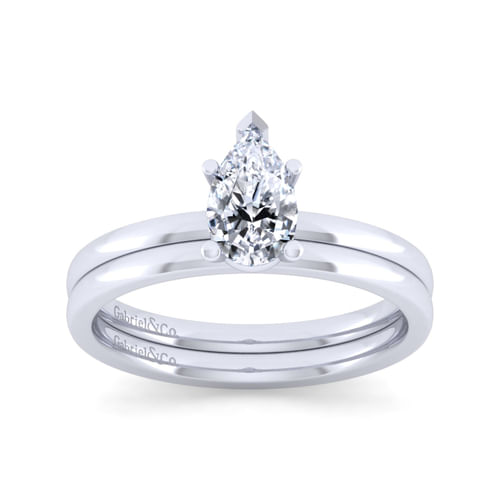 14K White Gold Matching Wedding Band