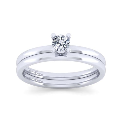14K White Gold Matching Wedding Band