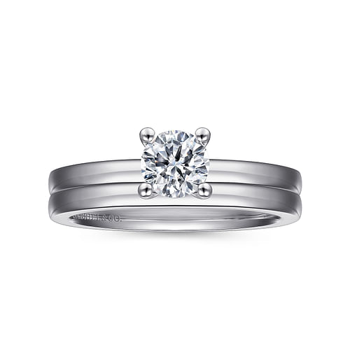 14K White Gold Matching Wedding Band