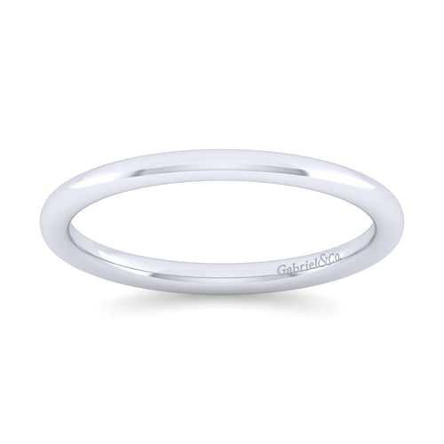 14K White Gold Matching Wedding Band