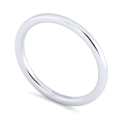 14K White Gold Matching Wedding Band