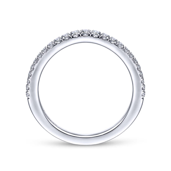 14K White Gold Matching Wedding Band angle 2
