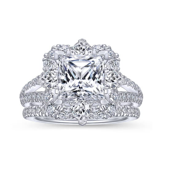 14K White Gold Matching Wedding Band angle 4