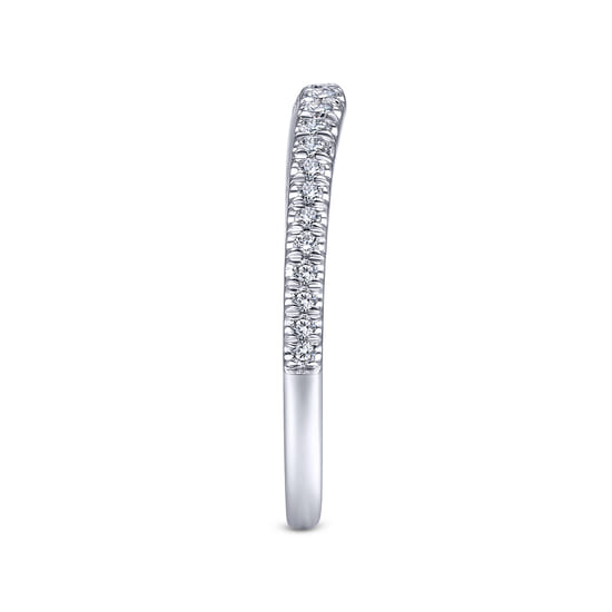 14K White Gold Matching Wedding Band angle 5