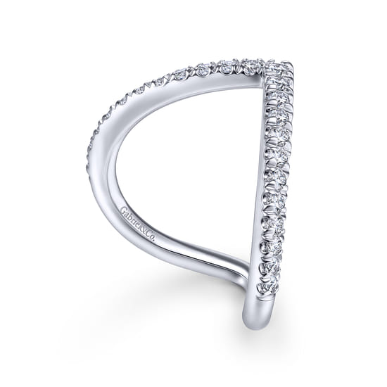 14K White Gold Matching Wedding Band angle 3
