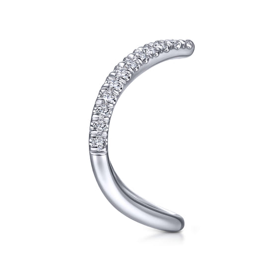 14K White Gold Matching Wedding Band angle 5