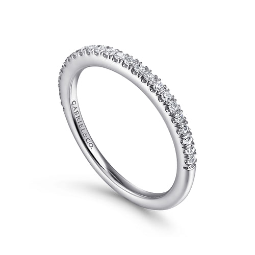 14K White Gold Matching Wedding Band