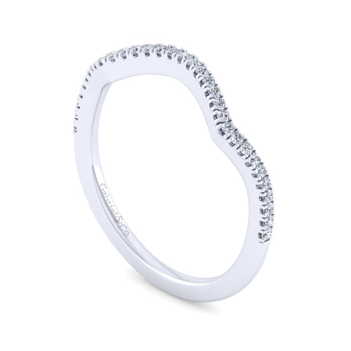 14K White Gold Matching Wedding Band