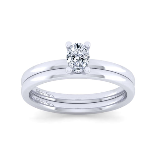 14K White Gold Matching Wedding Band
