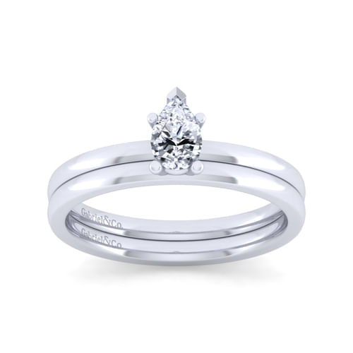 14K White Gold Matching Wedding Band