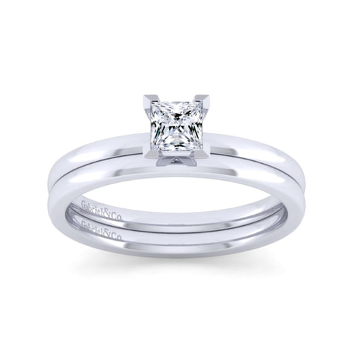 14K White Gold Matching Wedding Band